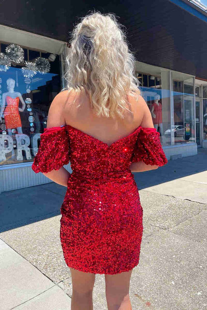 Bodycon Sweetheart Sequins Homecoming Dresses