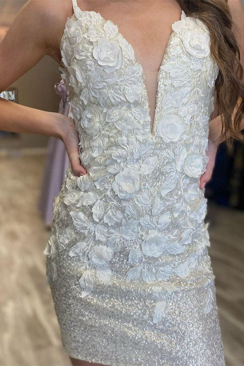 Bodycon Backless Sequins Homecoming Dresses