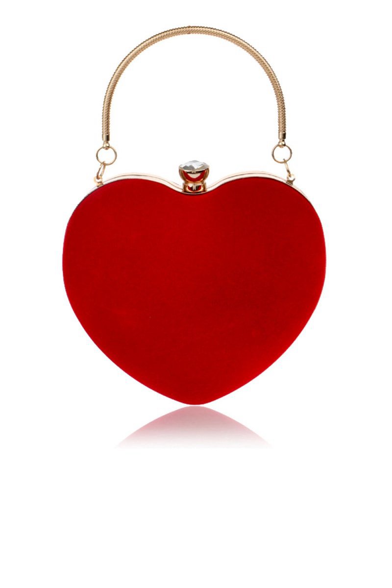 Red Velvet Heart Handbag