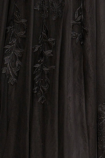 A-line Sweetheart Lace Tulle Prom Dresses with Slit